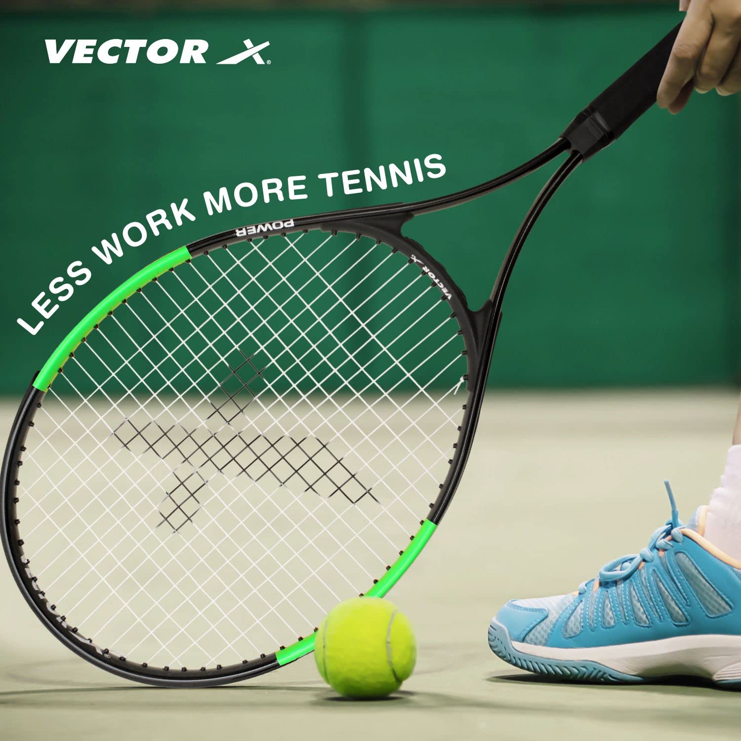 Vector X Vxt 520 Green 26 inches 3 Strung Tennis Racquet - Image 5