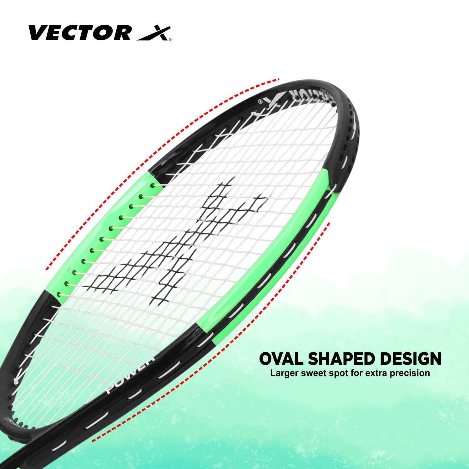 Vector X Vxt 520 Green 26 inches 3 Strung Tennis Racquet - Image 3