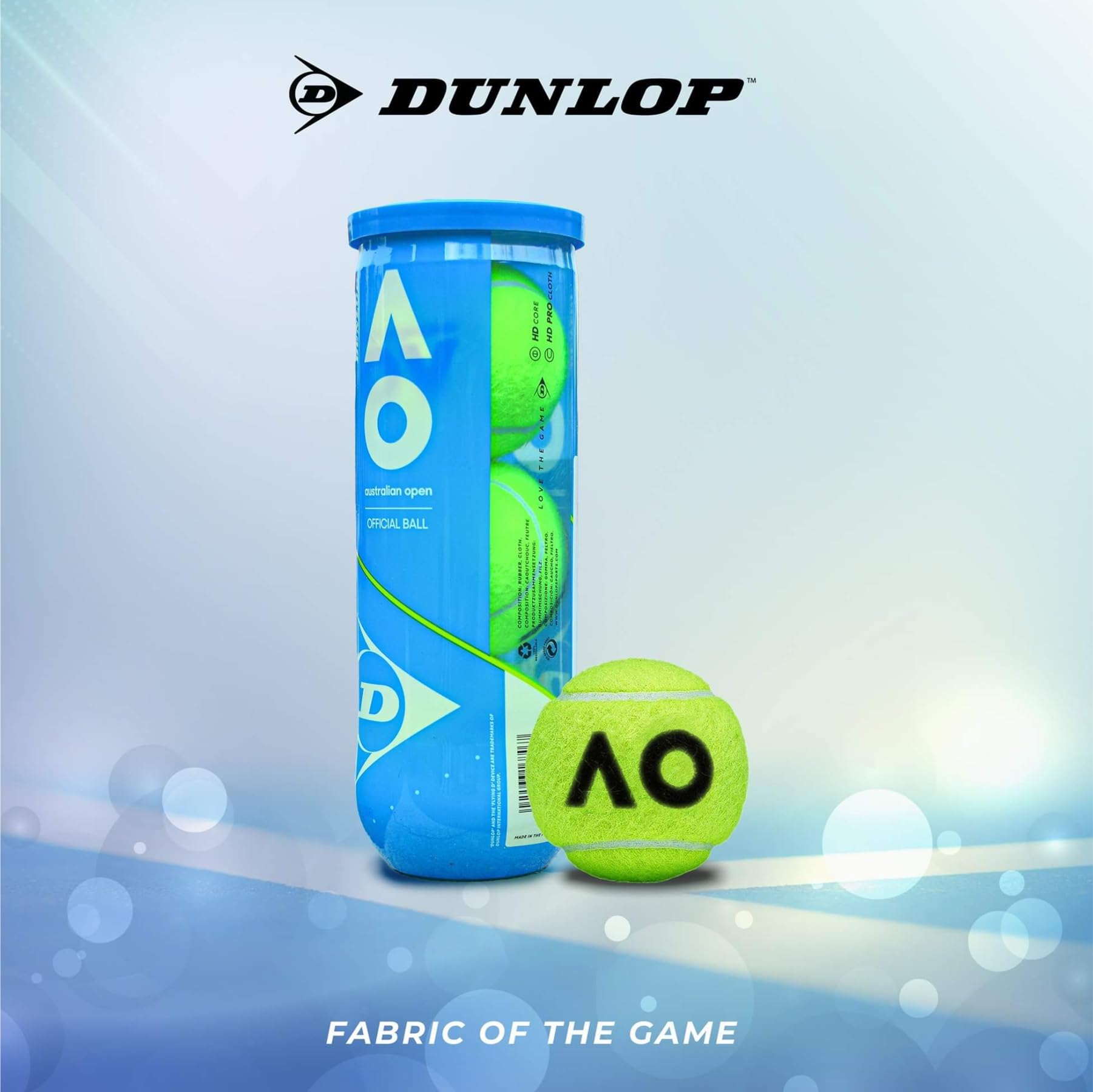 Dunlop Australian Open Tennis Ball (1 Can (3 Balls/Can), Yellow) - Image 4