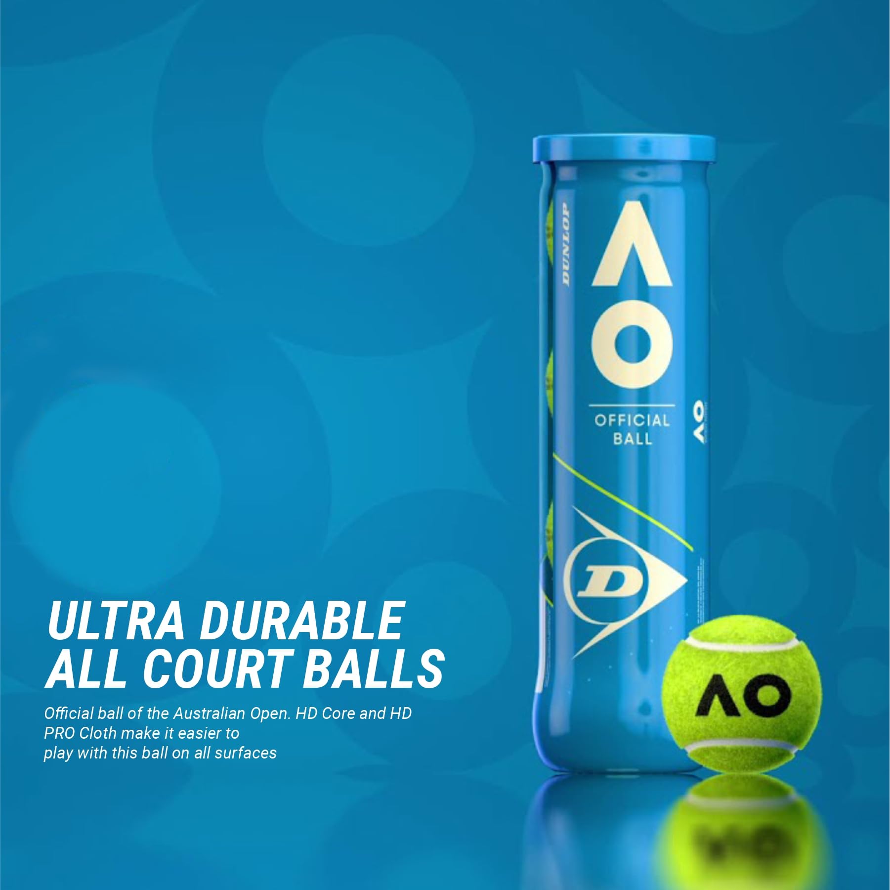 Dunlop Australian Open Tennis Ball (1 Can (3 Balls/Can), Yellow) - Image 5