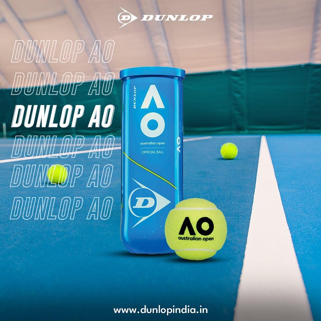 Dunlop Australian Open Tennis Ball (1 Can (3 Balls/Can), Yellow) - Image 9