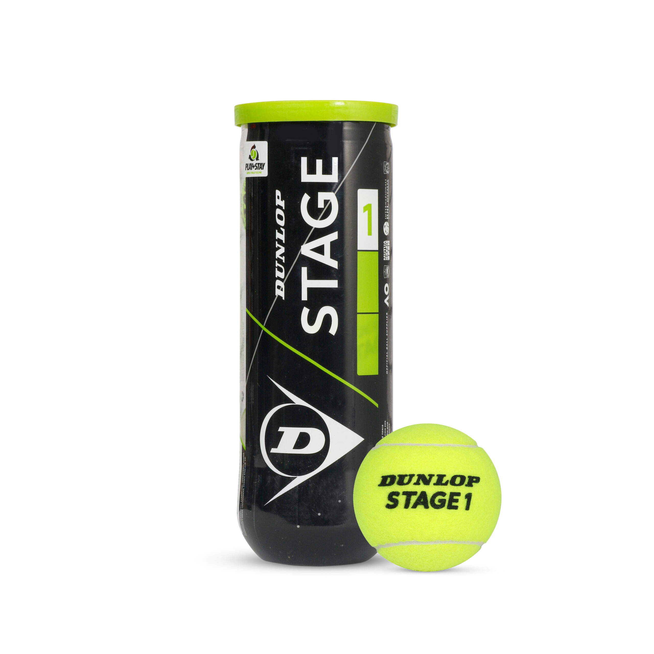 Dunlop Stage 1 Green Tennis Ball (1 Can (3 Balls/Can)