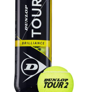 Dunlop Tour Brilliance Tennis Ball (1 Can (3 Balls/Can), Yellow)