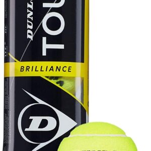 Dunlop Tour Brilliance Tennis Ball (4 Can | 12 Balls (3 Balls/Can),Yellow)